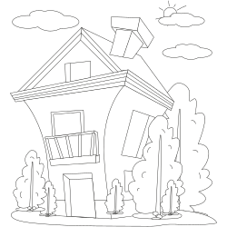 Urban house drawing