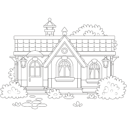 Detailed house coloring