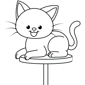  Chaton sur une table