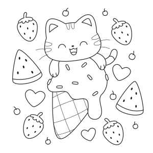  dibujo de gatito kawaii