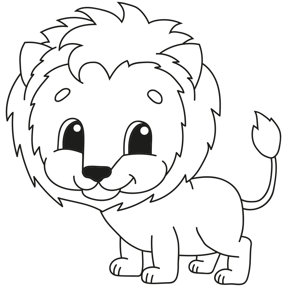 Dibujos para colorear de leones - Más de 35 imágenes fáciles de imprimir