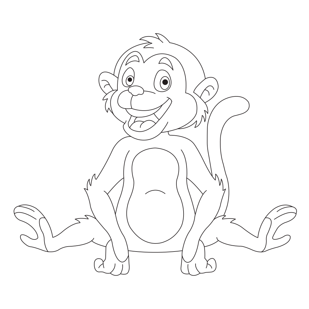 Monkey Coloring Pages - Printable - Kids Drawing Hub