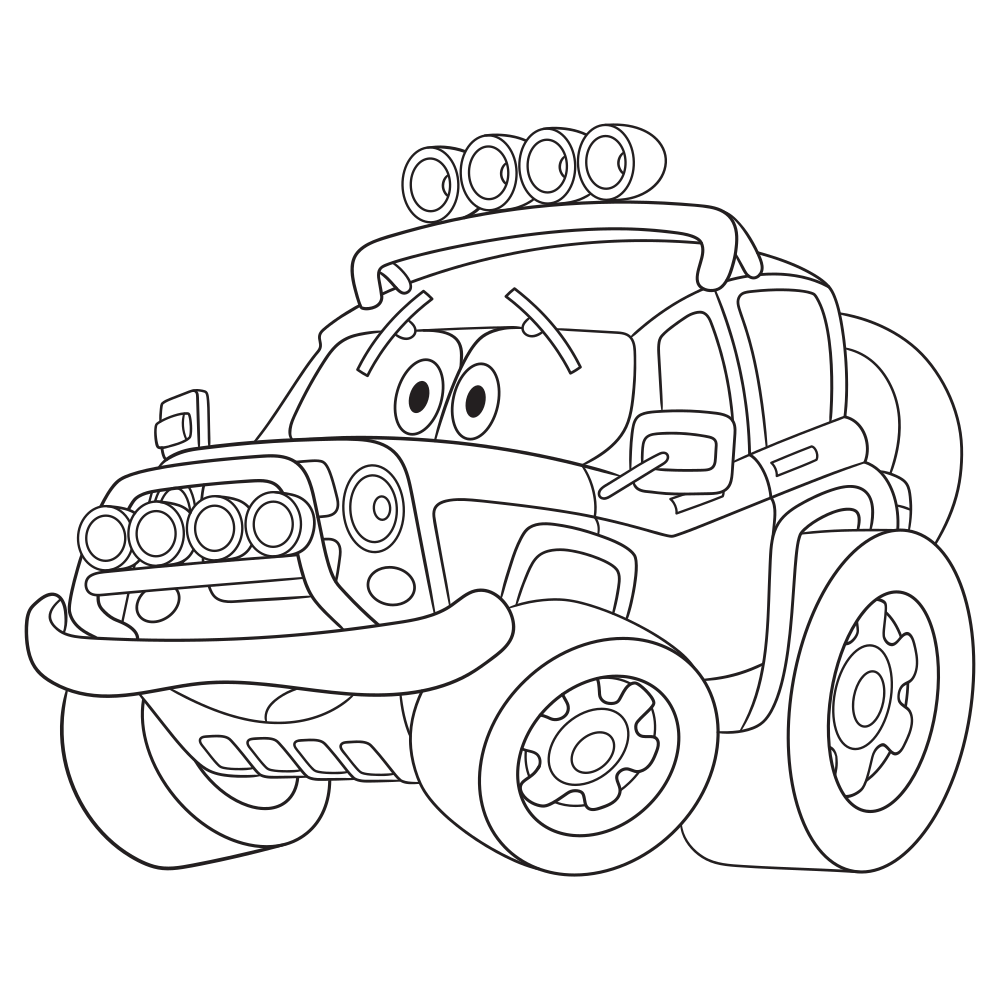 Monster Truck Coloring Pages - Easy Printable