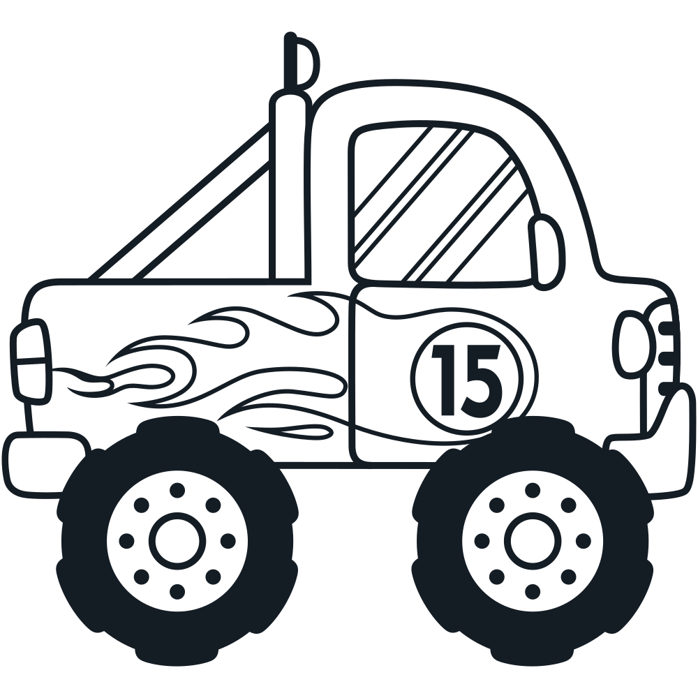 Monster Truck Coloring Pages Easy Printable