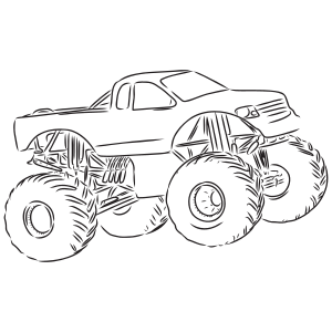 Monster Truck Coloring Pages - Easy Printable