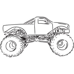 bigfoot monster truck coloring pages