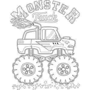 Taz Monster Truck coloring page