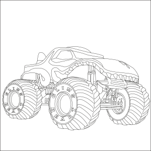 Colorir Monster Truck em COQUINHOS