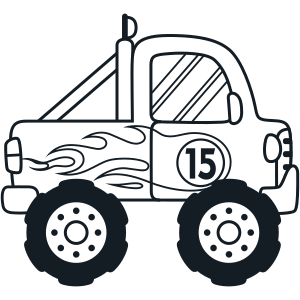 Taz Monster Truck coloring page