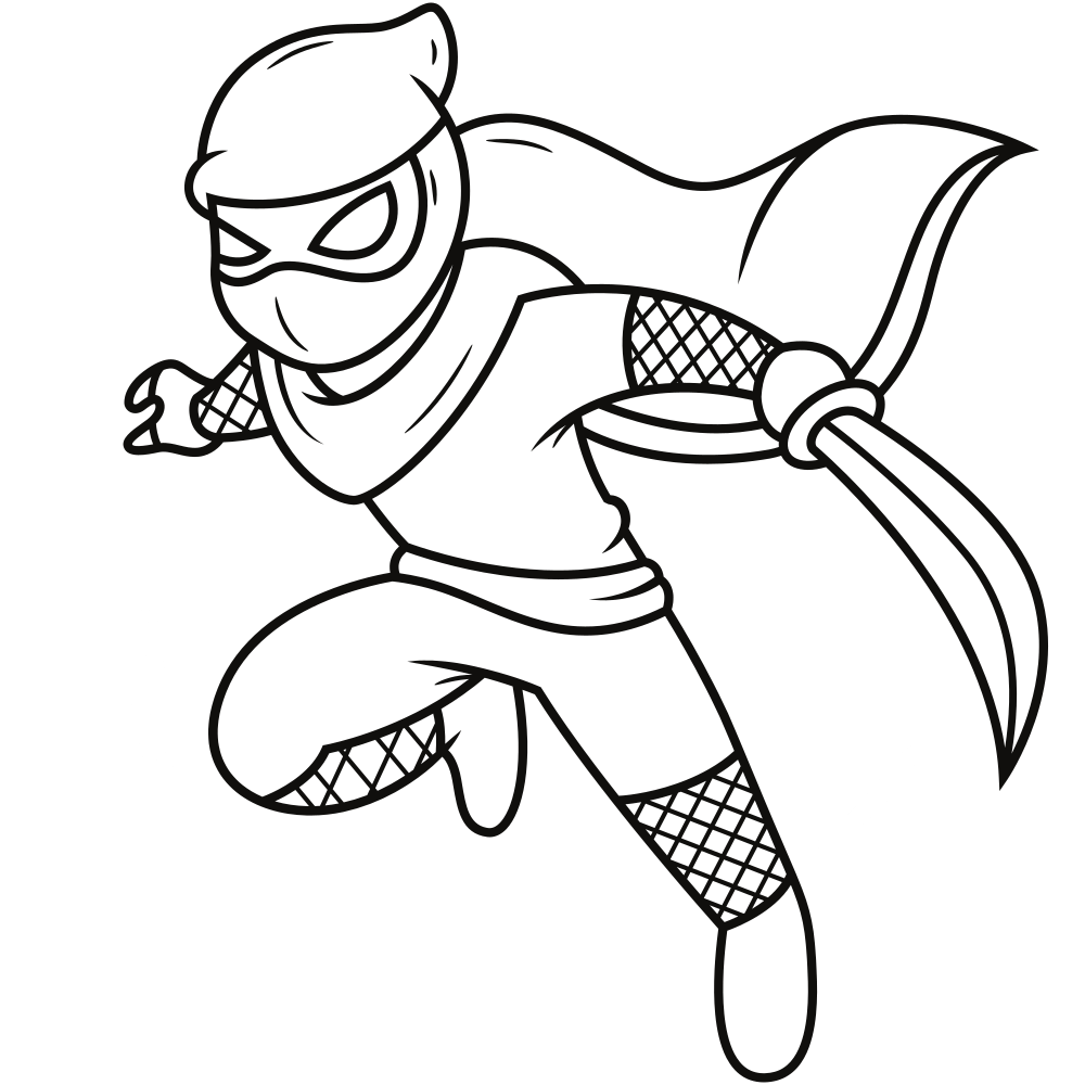 Ninja Coloring Pages Printable Kids Drawing Hub