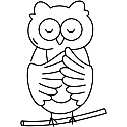 Coloriages de hibou de dessin animé