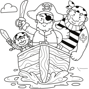 Coloriages de pirates