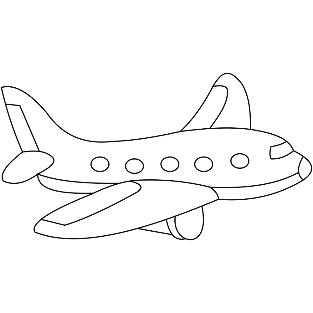 Plane Coloring Pages - Printable - Kids Drawing Hub