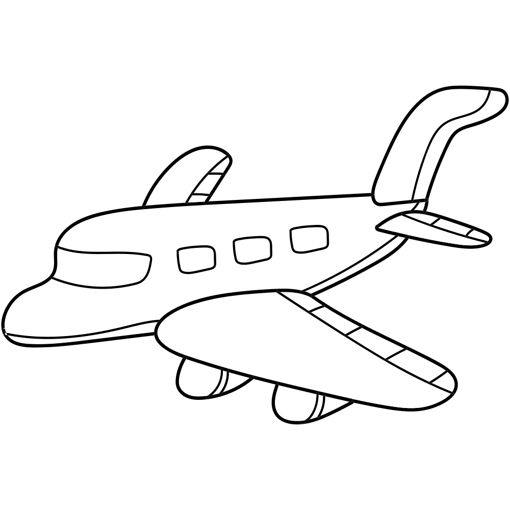 Plane Coloring Pages - Printable - Kids Drawing Hub