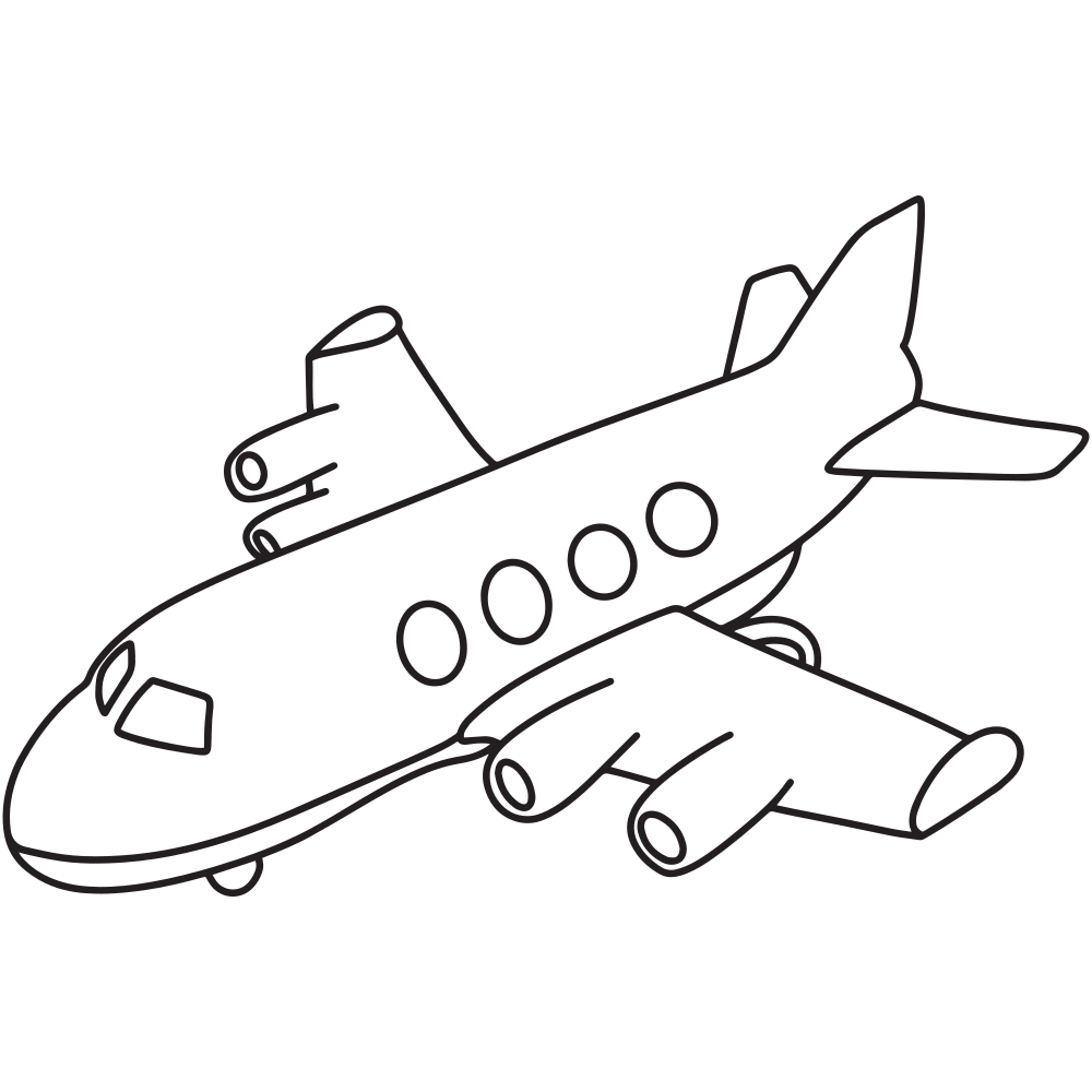 Plane Coloring Pages - Printable - Kids Drawing Hub