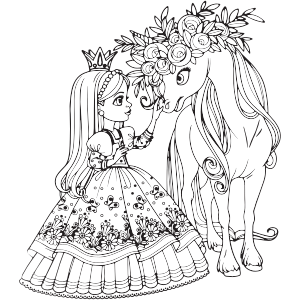 Printable princess coloring pages