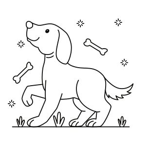 Desenhos de cachorros para colorir para imprimir