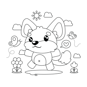 Printable dog coloring