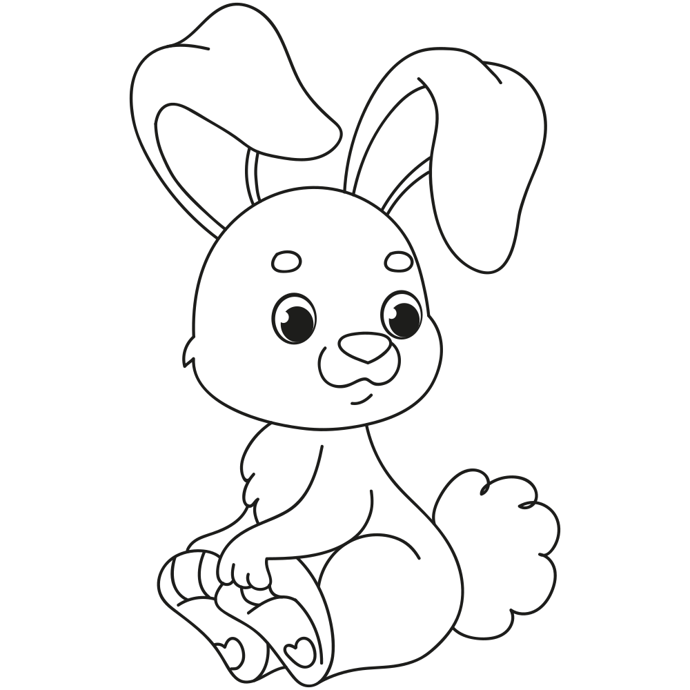 Rabbit Coloring Pages - Printable - Kids Drawing Hub