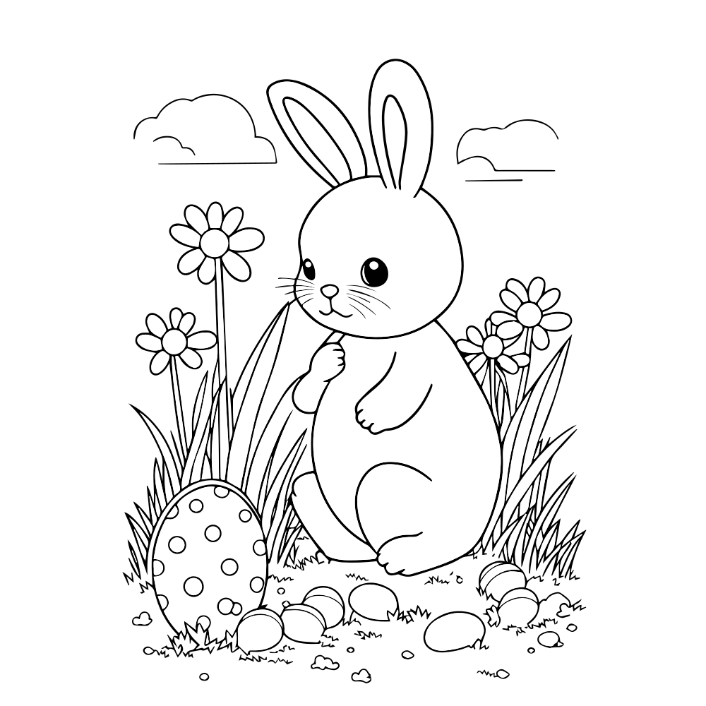 Rabbit Coloring Pages - Printable - Kids Drawing Hub