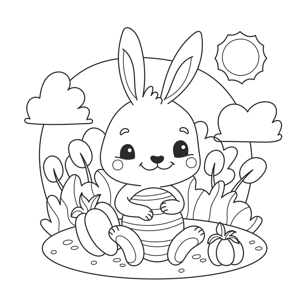 Coloring Pages Rabbit Photo Animal Place - vrogue.co