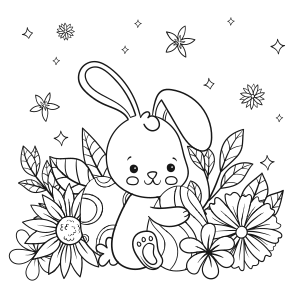 Lapin dans le jardin