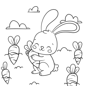 Rabbit Coloring Pages - Printable - Kids Drawing Hub