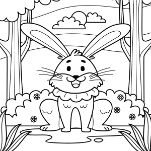 Rabbit coloring sheets