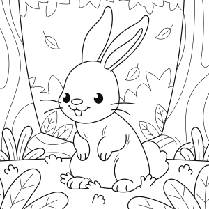 Bunny in the forest