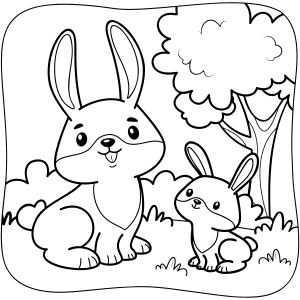 bunny rabbit coloring pages