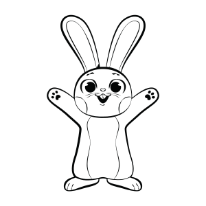 Printable rabbit coloring