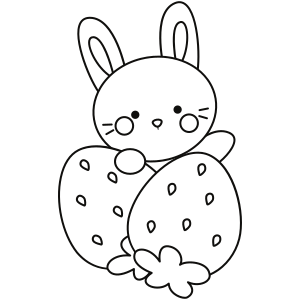 Rabbit with strawberries