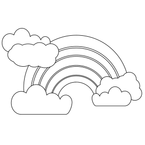 Arcs-en-ciel nuageux