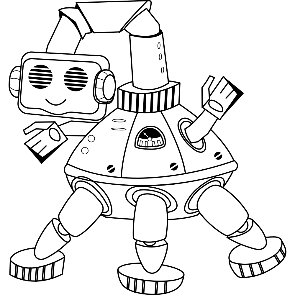 Robot Coloring Pages - Printable - Kids Drawing Hub