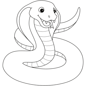 Desenhos de cobras para colorir