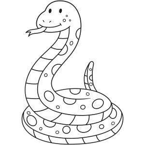 Serpiente de cascabel de dibujos animados