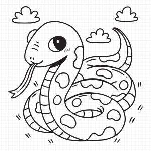 Printable snake coloring sheet