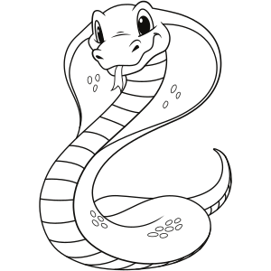 Cute cartoon cobra