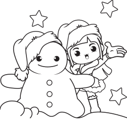 Snowman and elf