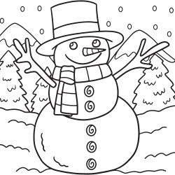 Livre de coloriage de bonhomme de neige