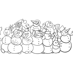 Snowman crowd