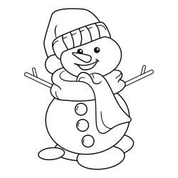 Bonhomme de neige solitaire