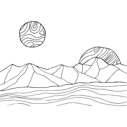 Mountains in a planet