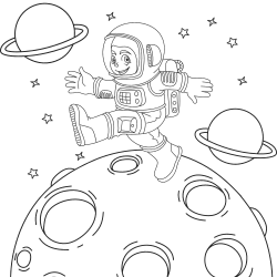 Astronauta andando no espaço