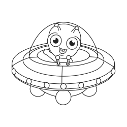 UFO coloring page