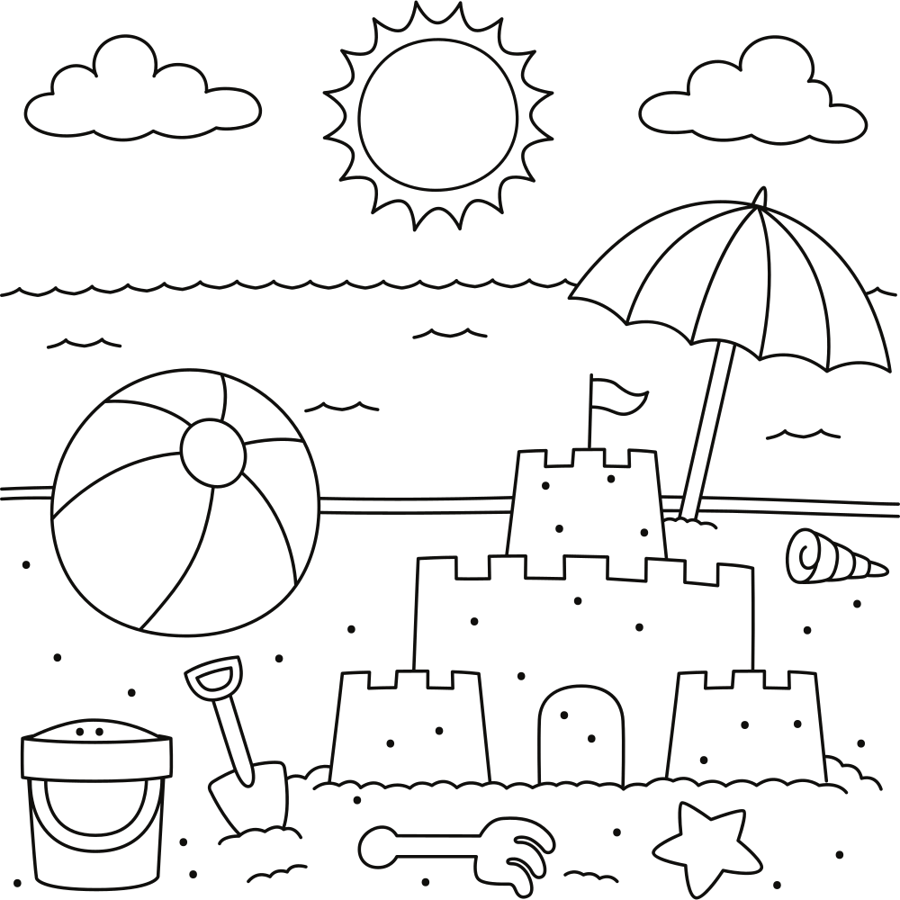 Summer Coloring Pages Printable Kids Drawing Hub