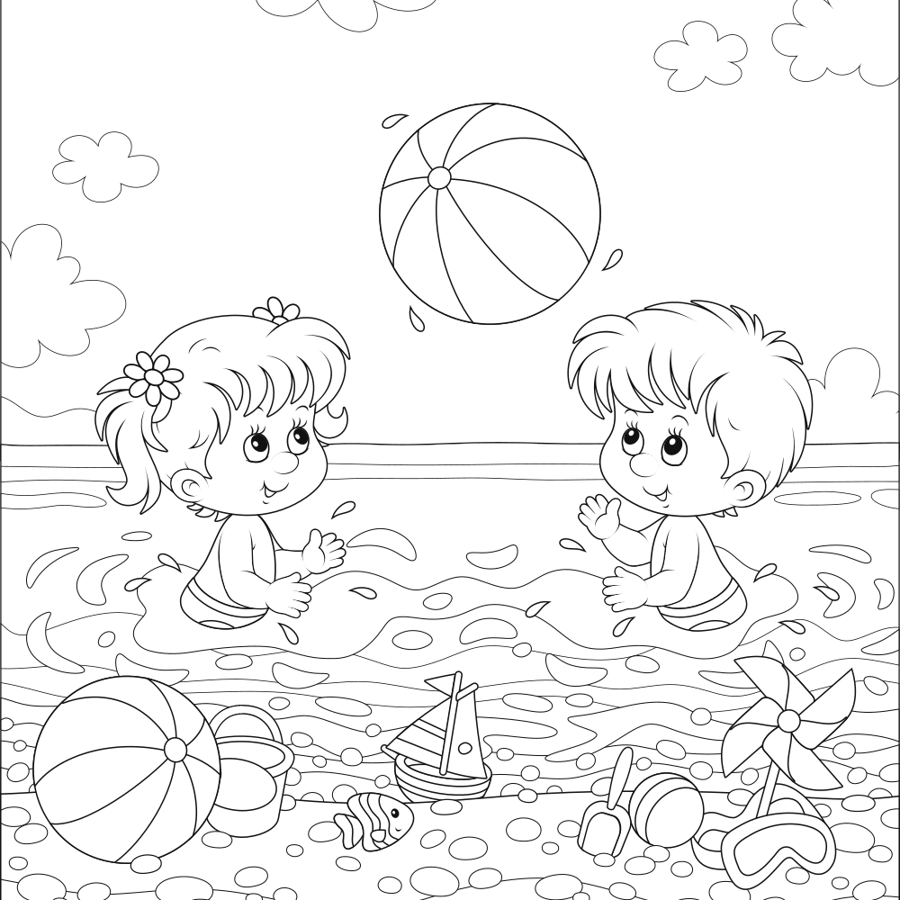 Summer Coloring Pages - Printable - Kids Drawing Hub