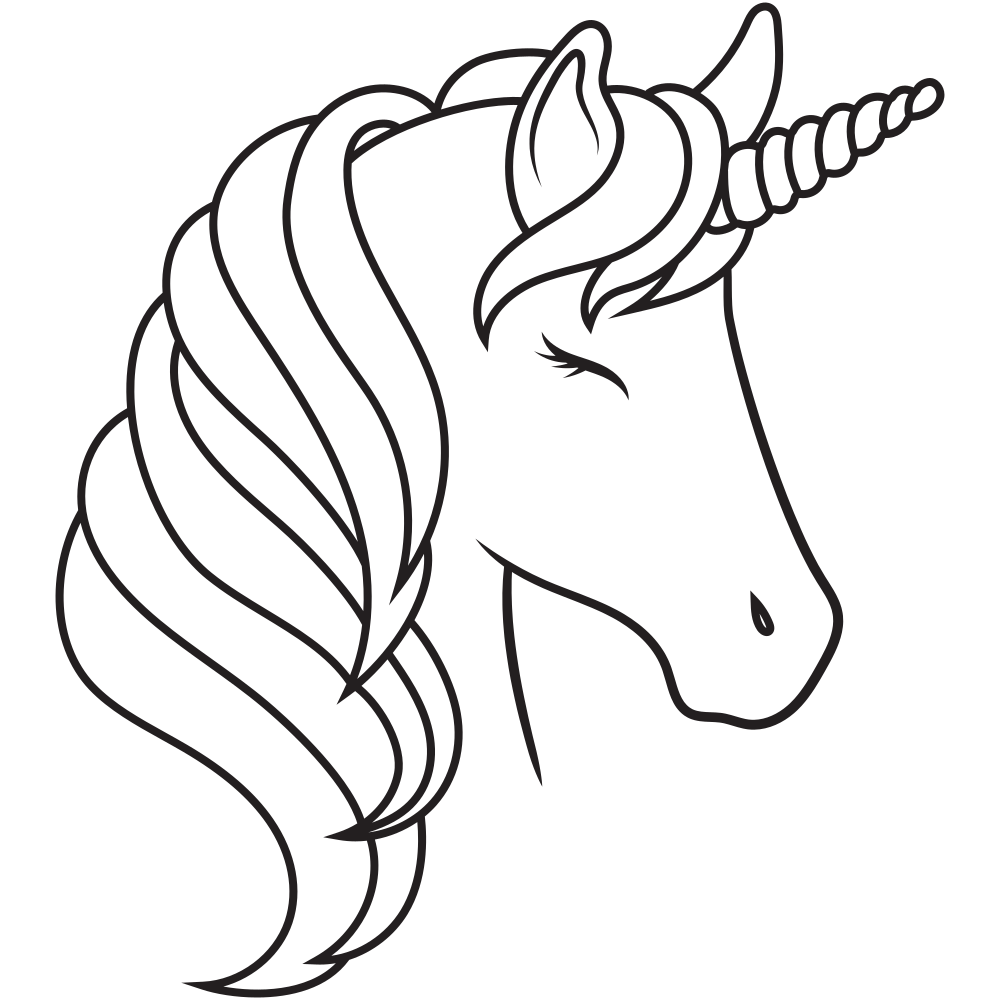 Unicorn Head Coloring Pages - Printable - Kids Drawing Hub