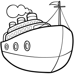 Ship coloring page