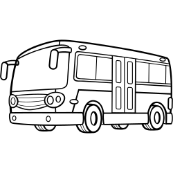 Bus coloring page